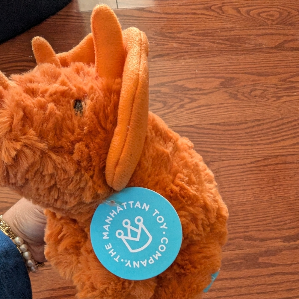 Manhattan Toy Orange Plush Dinosaur